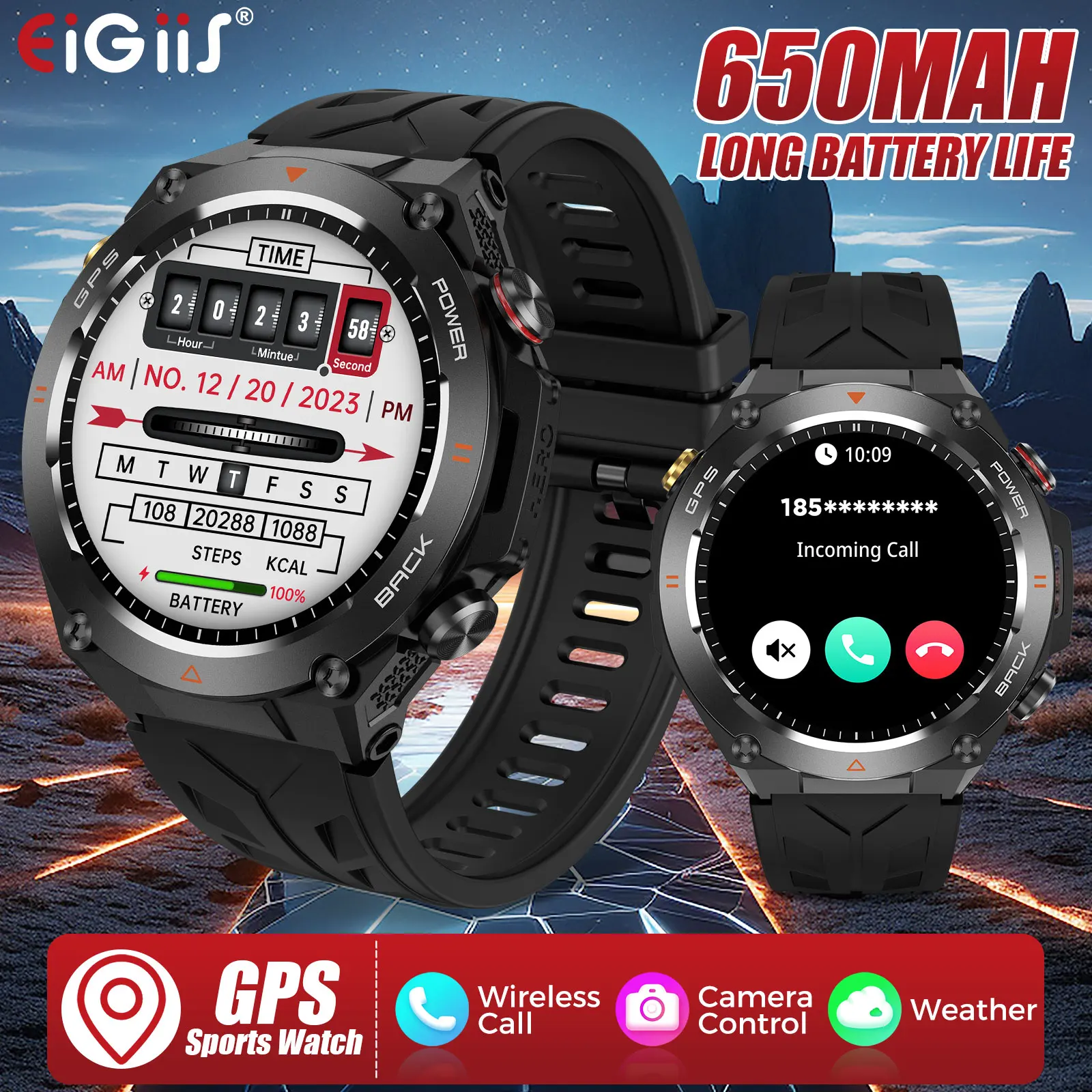 EIGIIS Military Smart Watch 1.45