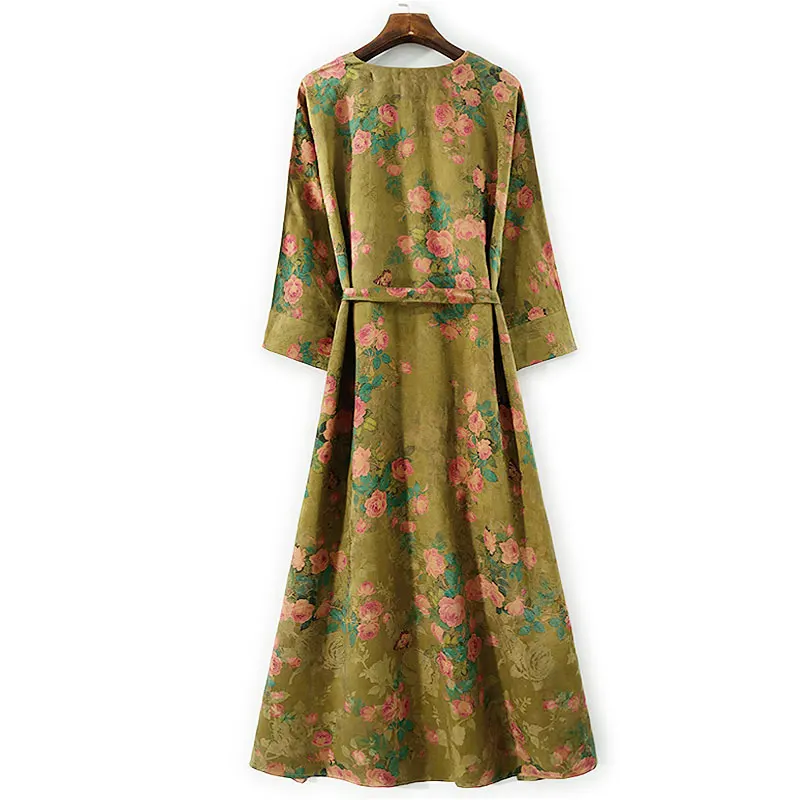 2025 Damenmode Herbst Neues Trägerkleid aus 100 % natürlicher Maulbeerseide, duftendes Wolkengarn, transparentes Gold, doppelseitiges Kleid mit V-Ausschnitt