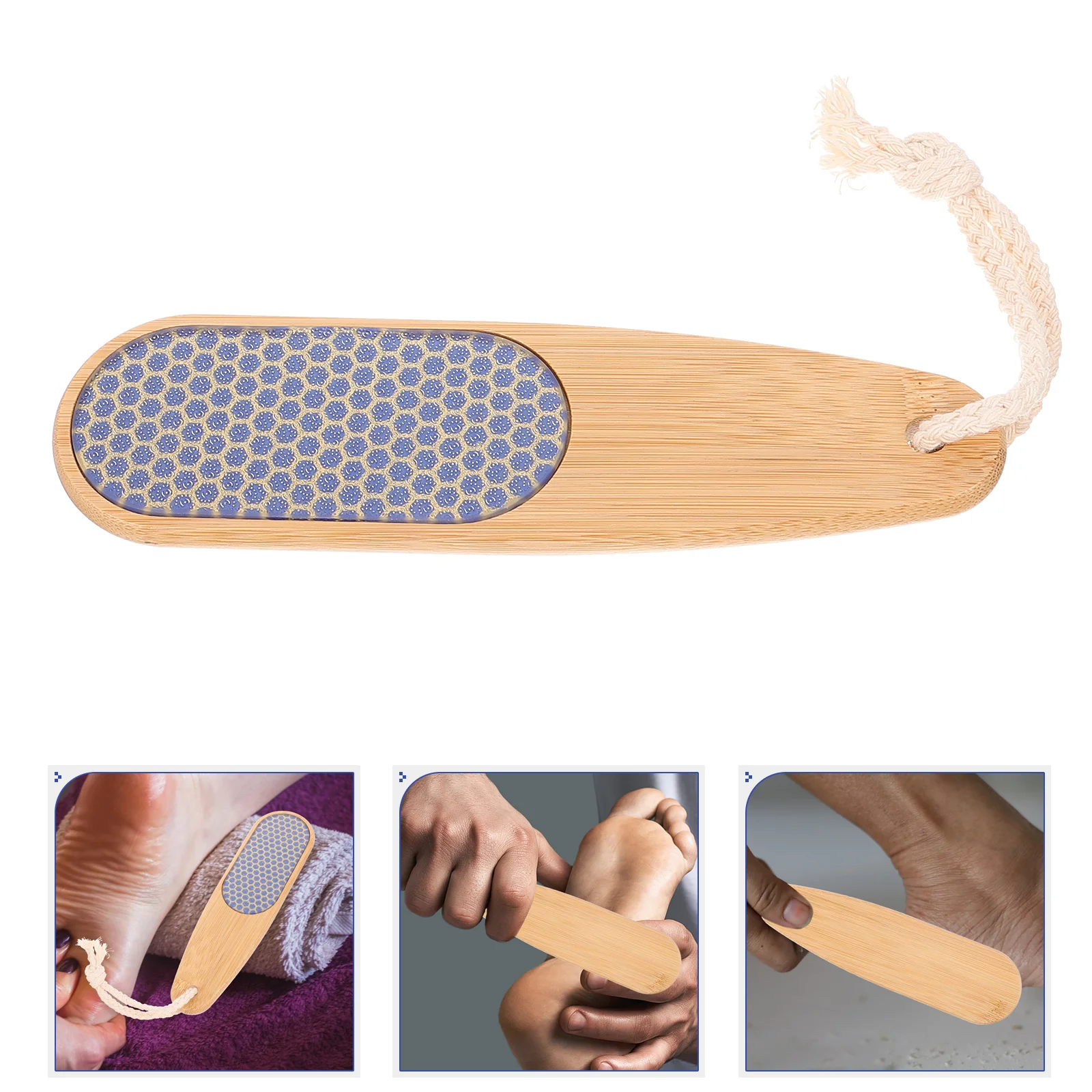 

Pedicure Foot File with Wooden Handle Durable Calluses Remover for Home Salon Feet File for Dead Skin Removal Professional Tool