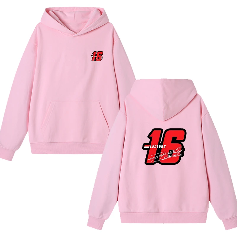 Harajuku fashion size 16 Charles Leclerc printed Hoodie Men women Autumn and winter Fleece pullover streetwear Sweatshirt Unisex