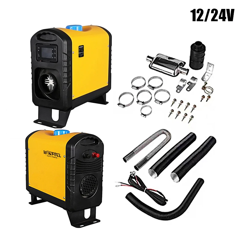 12V/24V 5Kw Car Parking Air Heater Yellow Plastic Case Integrated Diesel Fan Heater Automotive Air Conditioning System