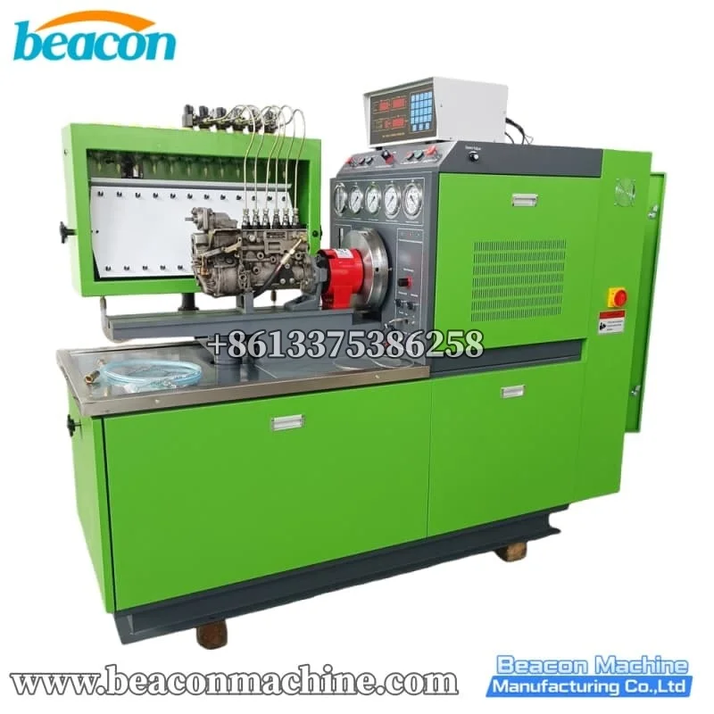 12PSB-S Diesel Fuel Injection Pump Test Bench with VE Pump Flow Meter Stainless Steel Table Pressure Gauge Tester