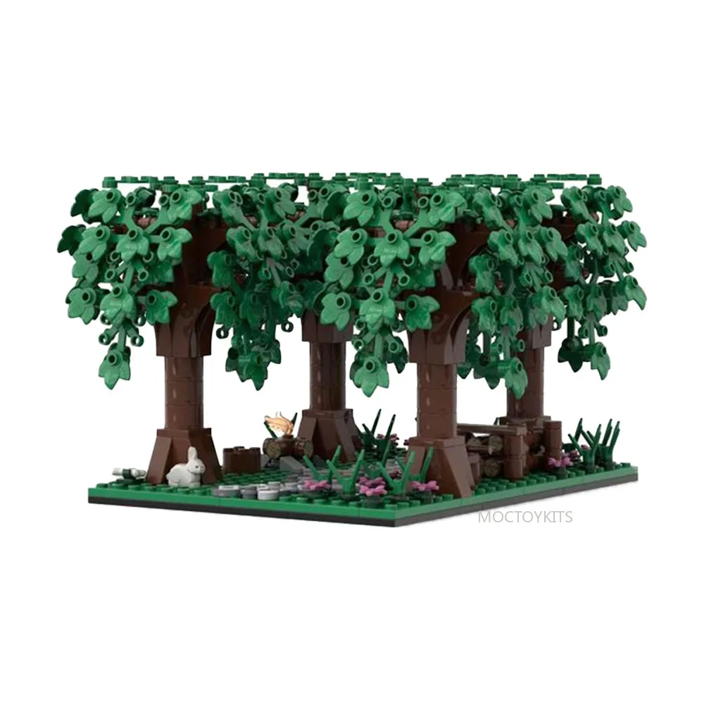 

MOC Building Blocks Medieval Forest Trees Model DIY Assemble Bricks Castle Series Educational Creative Display Toys Gifts 640PCS