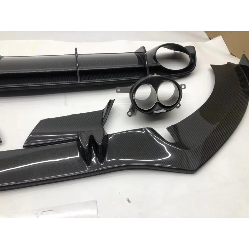 RS6 C7 Car Carbon Fiber Body Kit Front Lip Diffuser Exhaust Carbon Reminder Fog Lamp Trim Sheet Suitable
