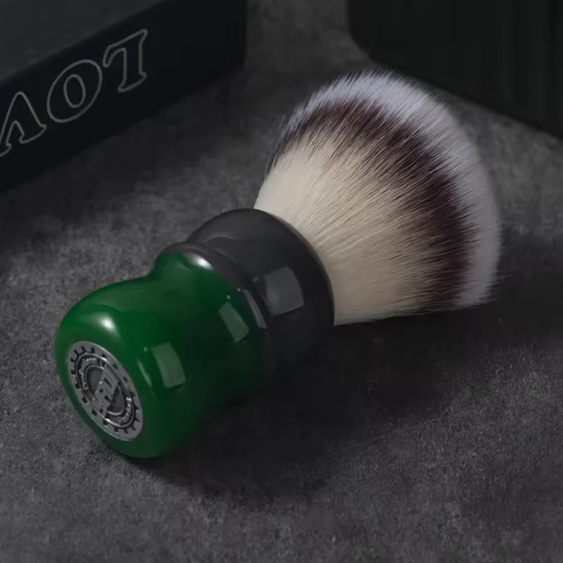 Кисти для бритья YAQI 26 мм, мокко-матча, чай, синтетические узлы для волос, ручка из смолы, мужская кисточка для влажного бритья