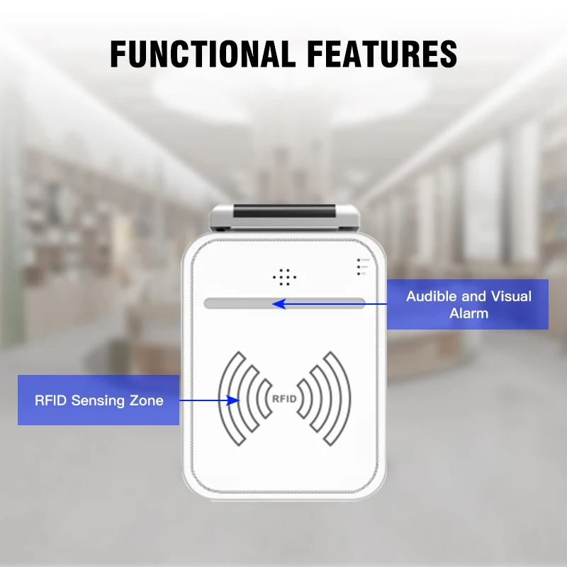 Library Ceiling Type Security Access Control RFID ISO 18000-6C Protocol Aluminum Alloy Acrylic Panel Low Power Consumption for