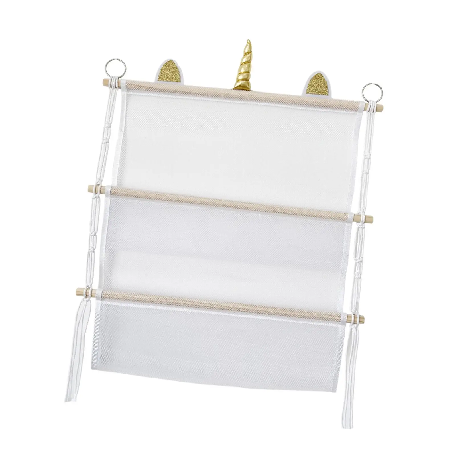 Stuffed Animal Net Plush Toy Organizer Two Layers Organizing Stuffed Toy Net, Hanging Storage for Home Bedroom Playroom