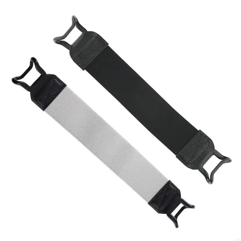 462E Universal Security Hand Strap Holder Finger Grip PU Leather + Double-sided Elastic Belt for Pad Tablet E-Reader
