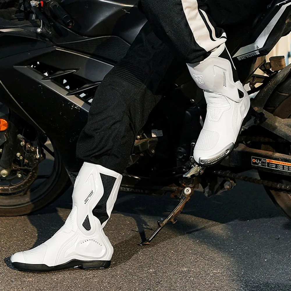 Motocross Road Boots Four Season Wear Resistant Motorbike Racing Shoes Waterproof Motorcycle Boots Anti drop