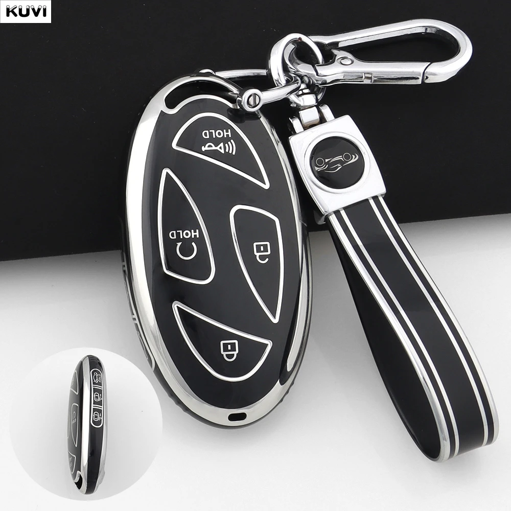 

For Hyundai IONIQ 6 New Grand Prix GN7 Kona 5 7 Buttons Fashion TPU Car Remote Key Case Cover Protected Keychain Fob Accessories