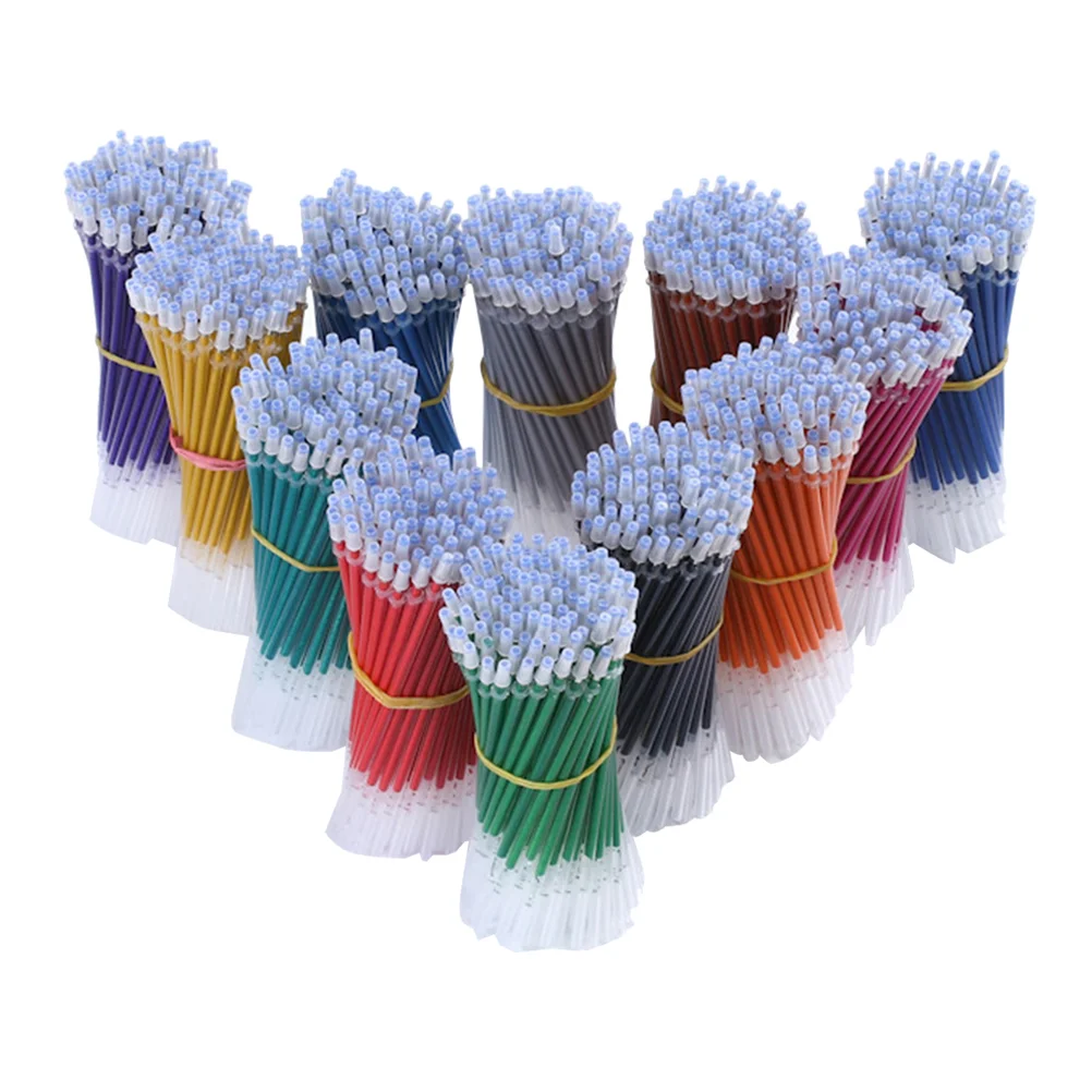 100 Pcs Color Refills Gel Pens Refillable Writing Stationery Fine Point Replacements Flash Major