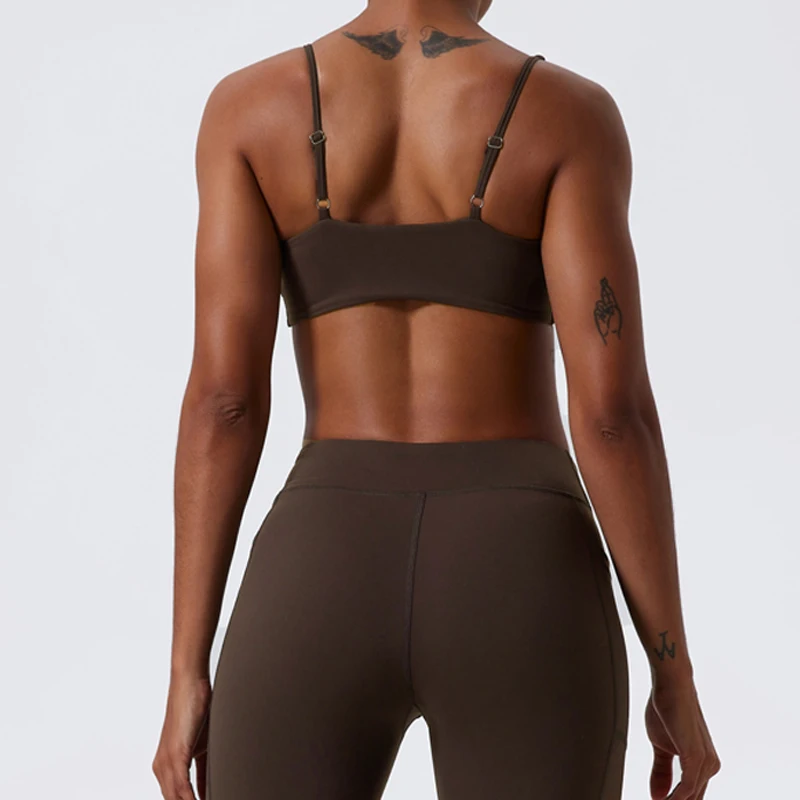 New Summer Women's Push-Up Sports Bra Breathable Soft Yoga Workout Top Backless Fitness Crop Gym Underwear Woman’s Crop Top image 5