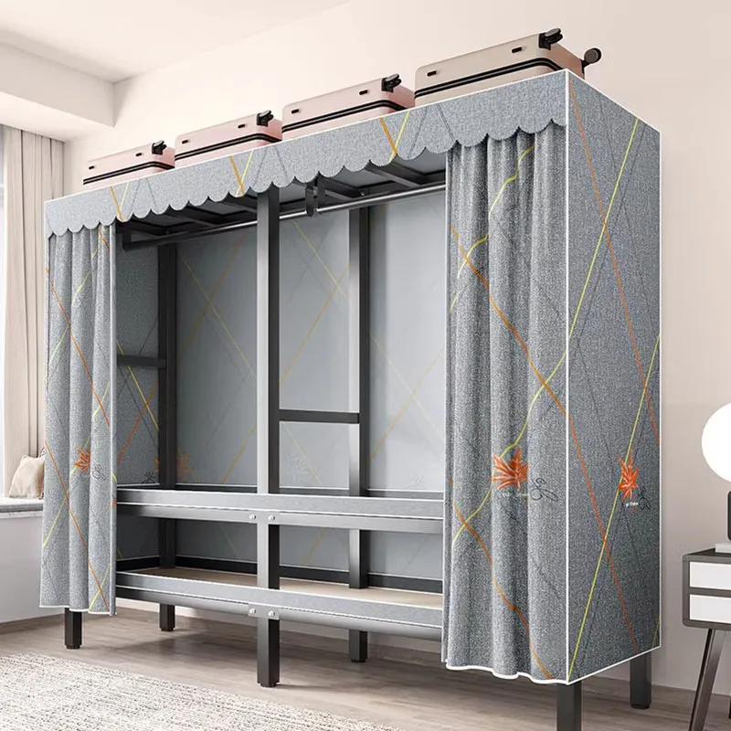 Nordic Storage Girls Wardrobe Foldable Cartoon Portable Clothes Wardrobe Closet Cupboard Szafy Do Sypialni Bedroom Furniture