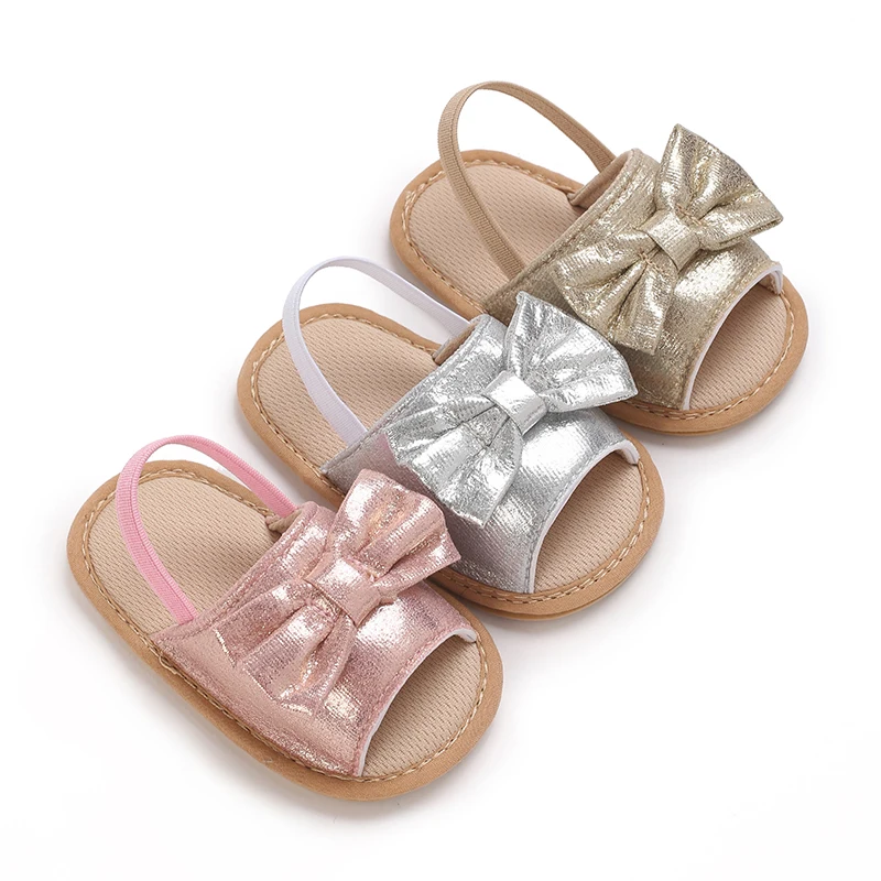 New Summer Girls' Breathable And Non Slip Sandals Girls' Cute Bowtie Walking Shoes Girls' Casual Sandals