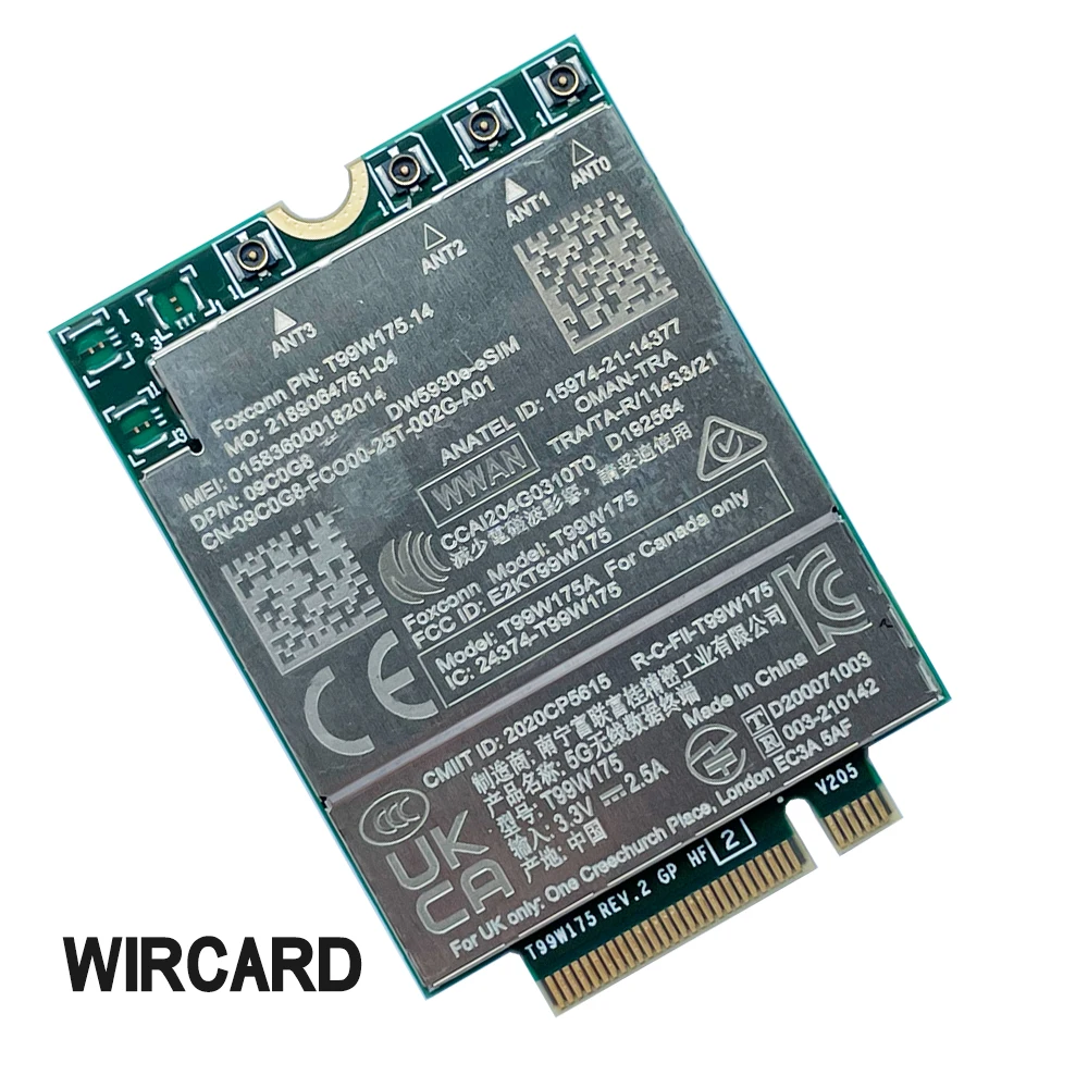 Imagem -03 - Gato 16 para Dell Laptop Latitude Módulo 5g dp n 09c0g8 X55 T99w175 Dw5930e-esim X55 5430 7330 7430 7760 9420 9520