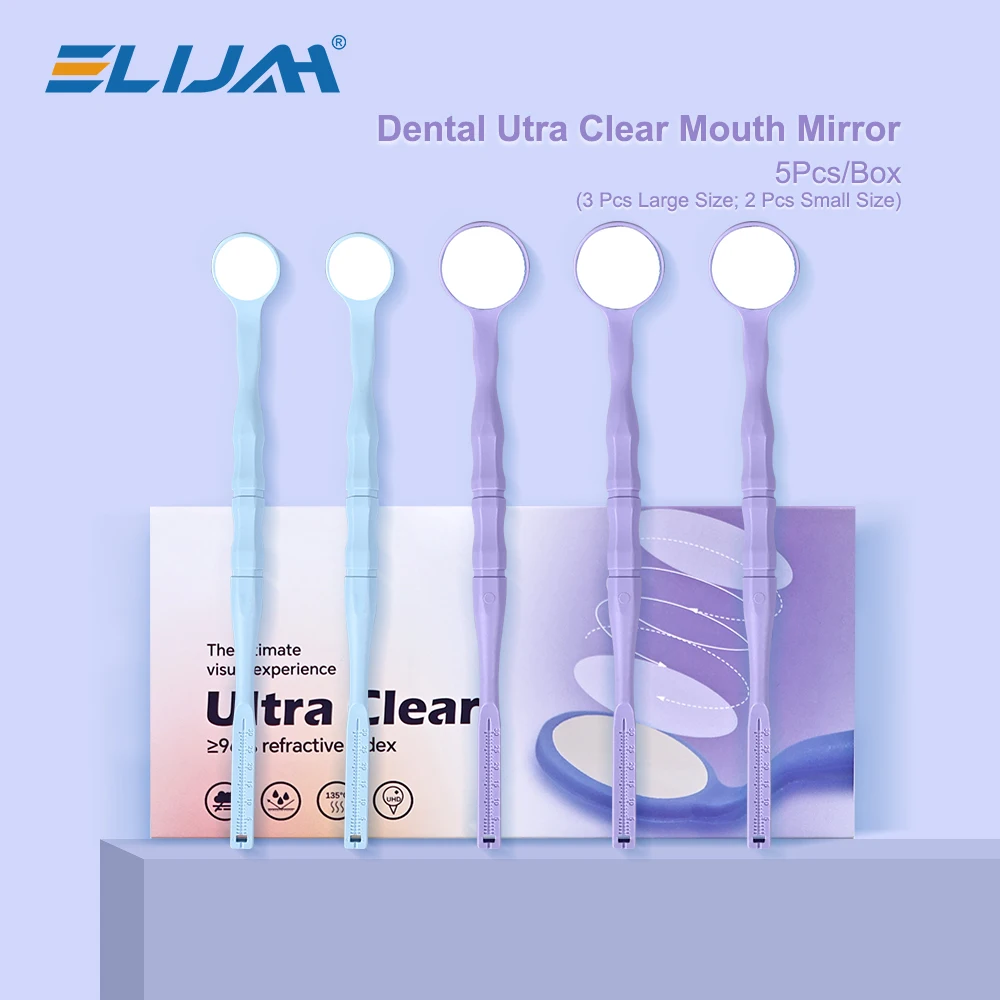 

5Pcs/Box Dental Anti-fog Ultra HD Mirror Surface Exam Mirrors Autoclavable Reflectors Oral Examination Dentist Instrument Tools