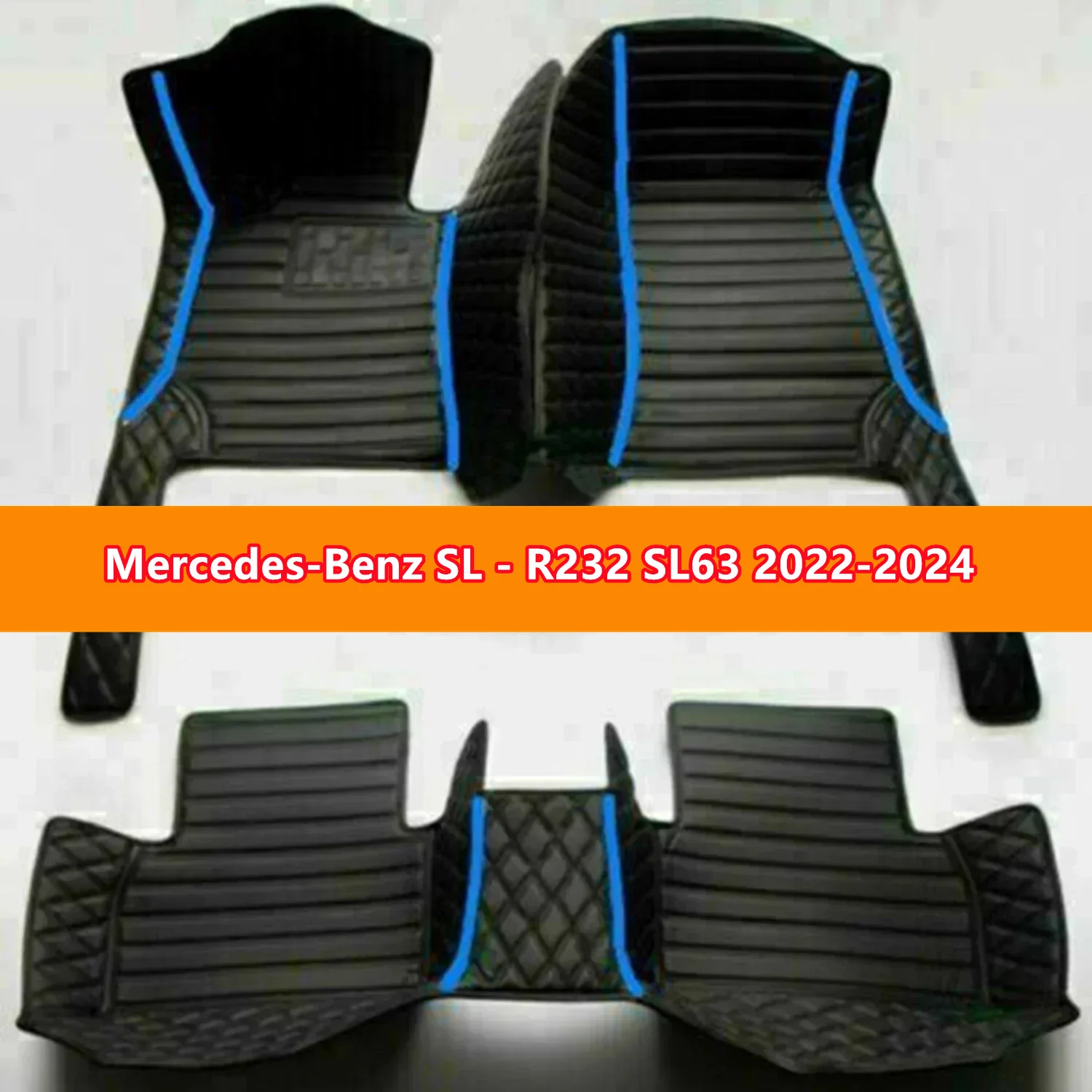 

Автомобильные коврики для Mercedes-Benz SL - R232 SL63 2022-2024 Кожаные коврики для автомобилей Ковры Аксессуары