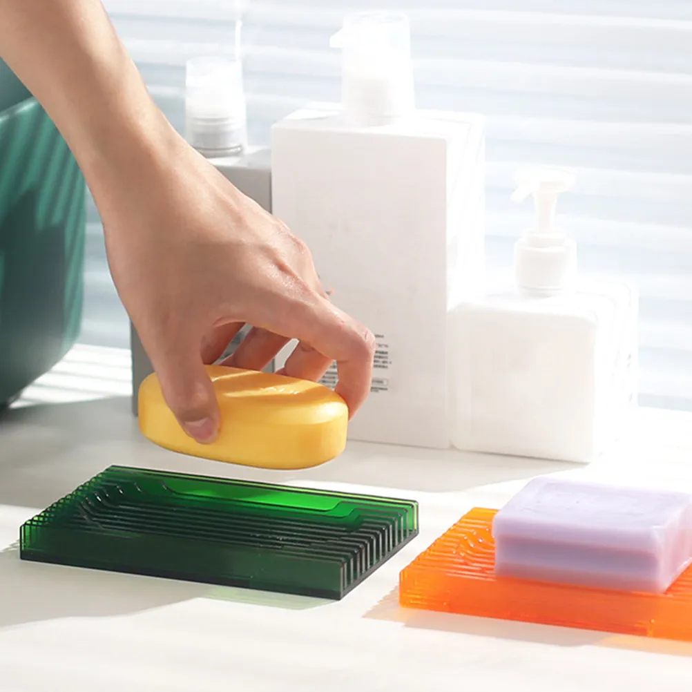 

1Pcs Elegant Acrylic Soap Storage Box for Bathroom Kitchen Home Use Prevents Bacterial Growth Draining Soap Container Gift