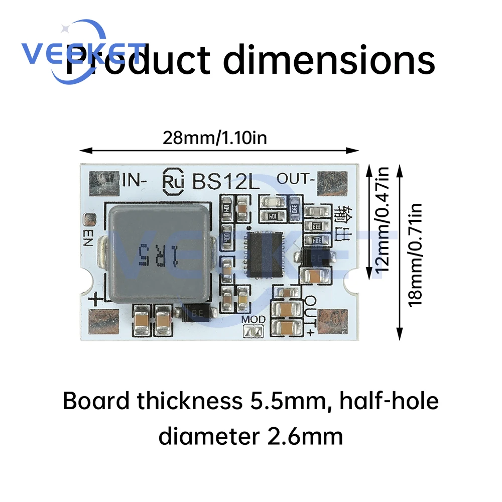 DC-DC Boost Converter Module 3V to 12V Step Up 10A Power Supply 2.7-11V to 5V/12V Charge/Discharge Protection Booster Board