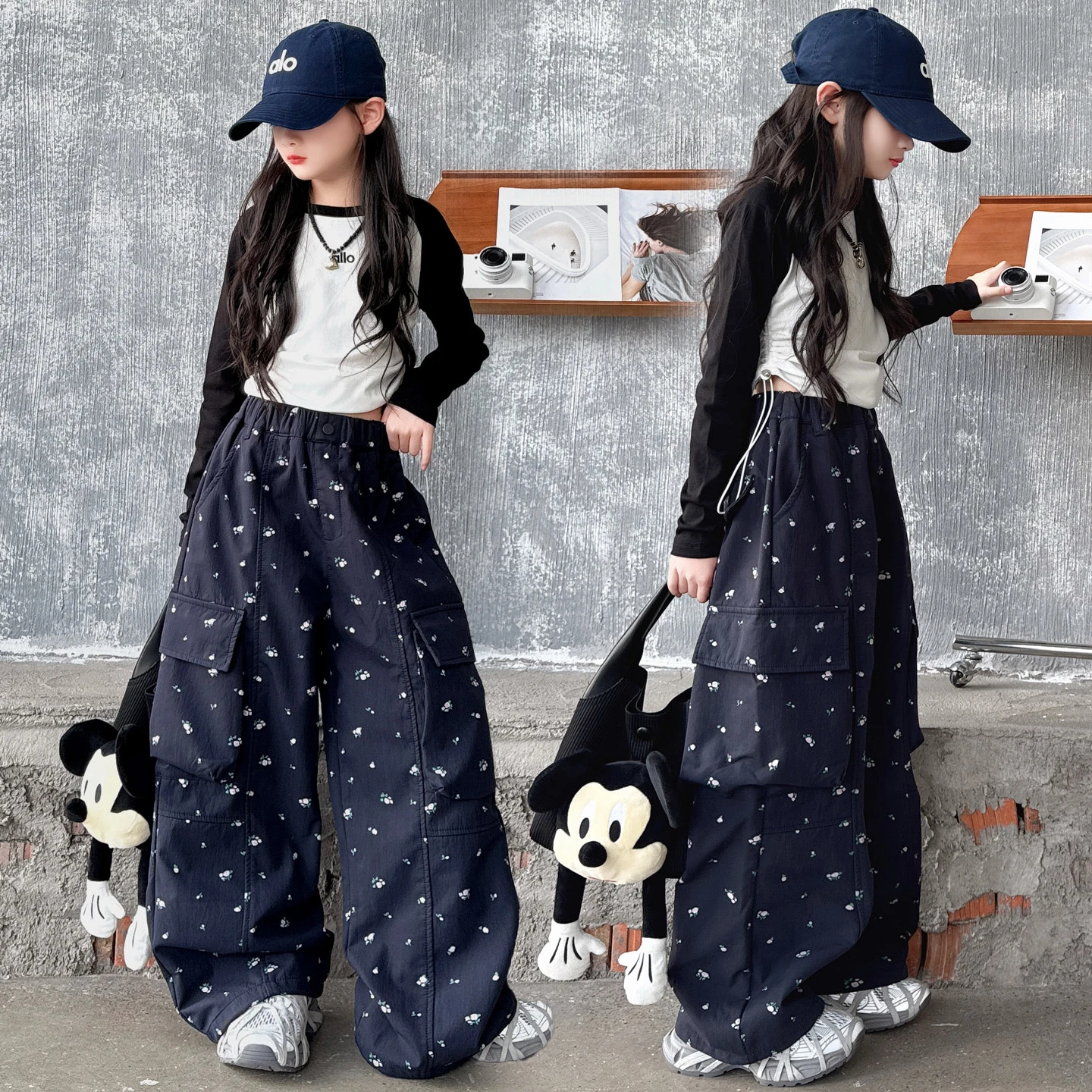 

Весна, лето и осень 202, комбинезон с принтом, повседневная свободная версия, высокое качество