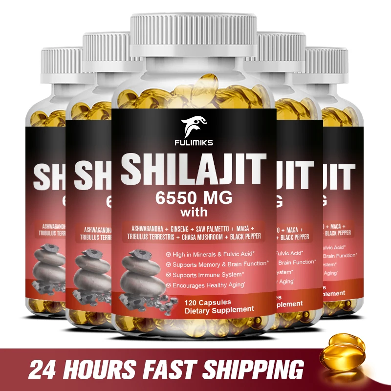 Original Shilajit Capsules High in Trace Minerals & Fulvic Acid for Energy, Muscle Strength & Immunity, Endurance for Men&Women