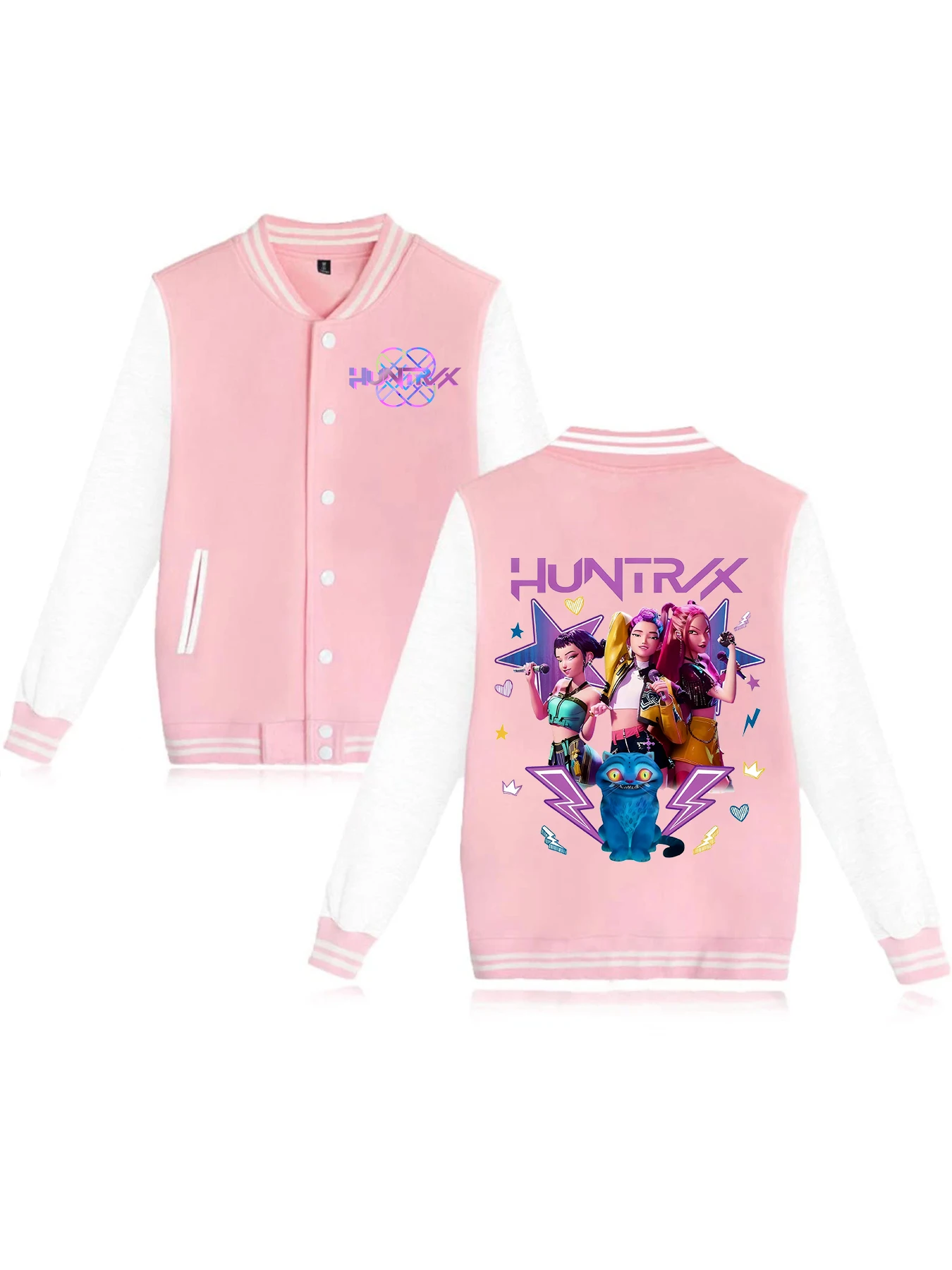 سترة بيسبول مطبوعة من Kpop Demon Hunters، ملابس كاجوال مضحكة Y2k، معطف شارع شخصي هدية للأصدقاء