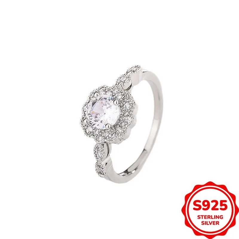 

Модное и элегантное роскошное универсальное женское обручальное кольцо из стерлингового серебра S925 пробы