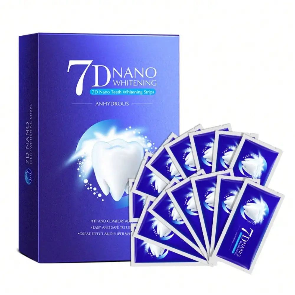 7D Dry Dazzling White Toothpaste, Remove Tooth Stains, Whiten Teeth, Beauty Toothpaste Patch, Mint Ultra-Thin