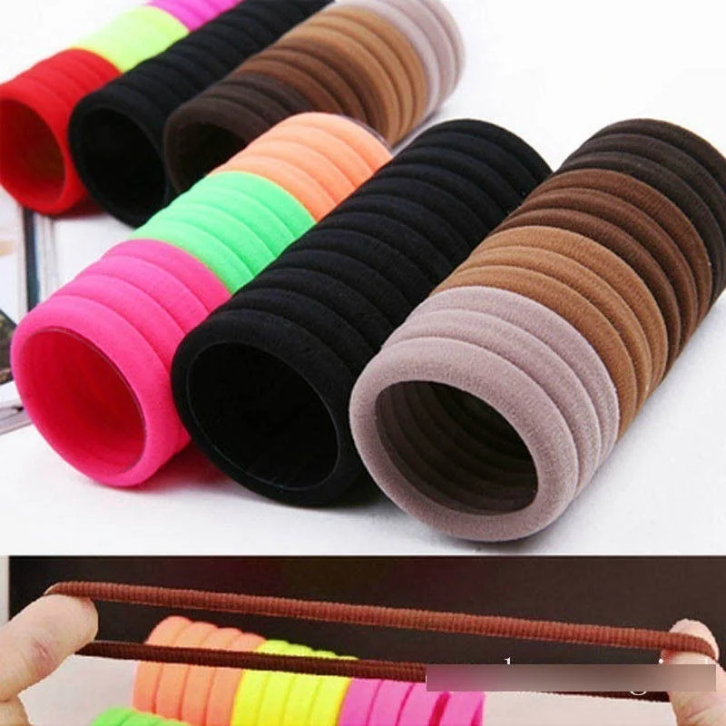 1000 Pcs Disposable Color Transparent Girls Rubber Bands Ponytail Braids Ties Color Rubber Band Elastic Hair Ties Cute Headwear