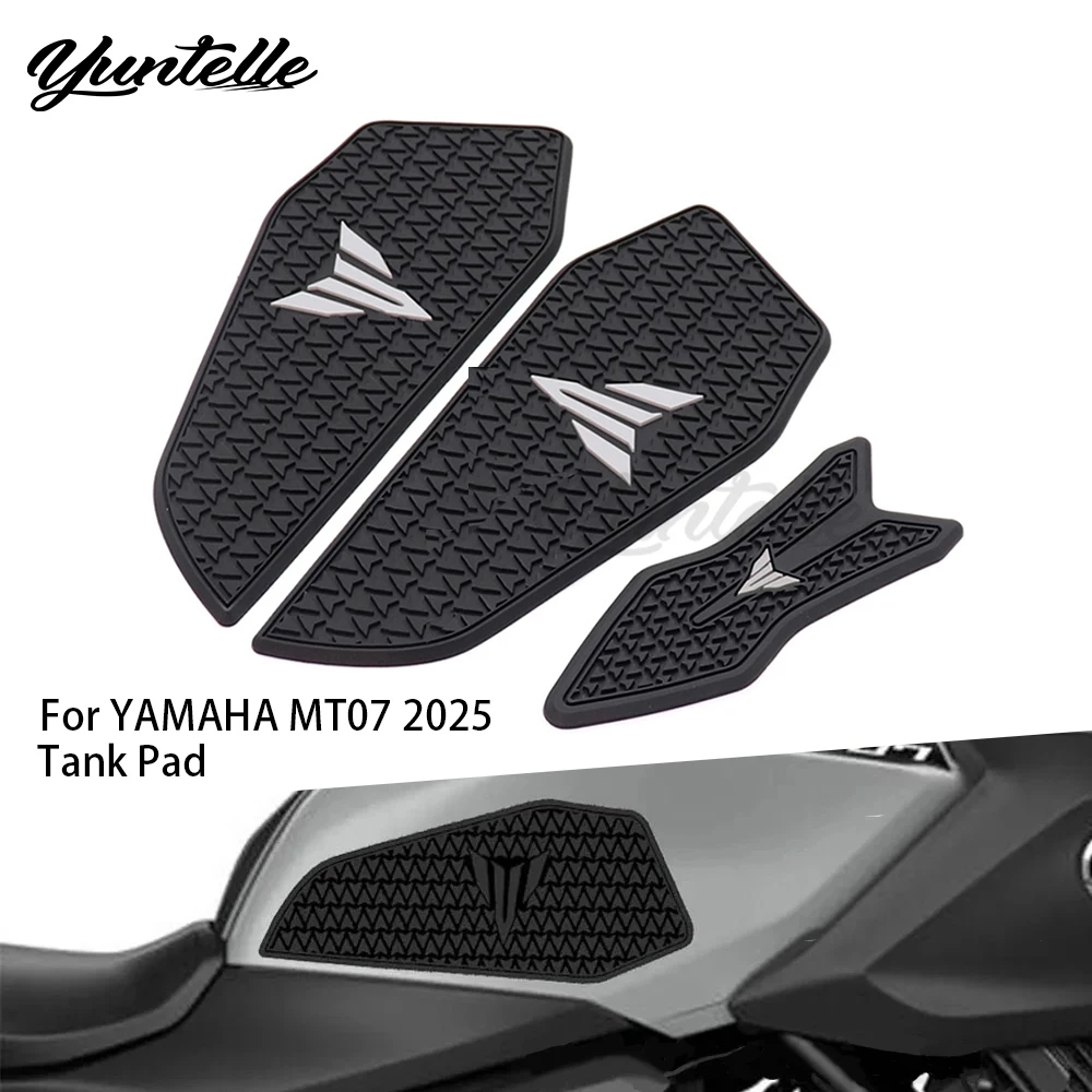 

Накладка на топливный бак для YAMAHA MT07 MT-07 2025, наклейки на топливный бак, водонепроницаемая накладка, аксессуары для мотоциклов, нескользящие боковые наклейки с двигателем