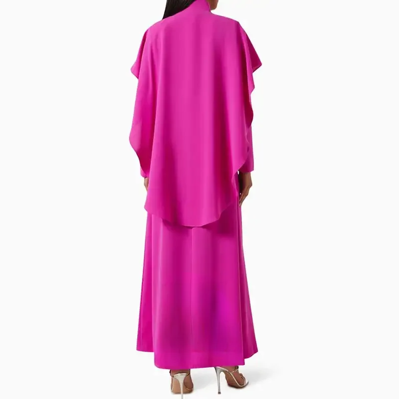 Vestido de noche personalizado Little Daisy, largo hasta el suelo, mangas completas, vestidos elegantes de fiesta de boda para mujer árabe 2024Fu