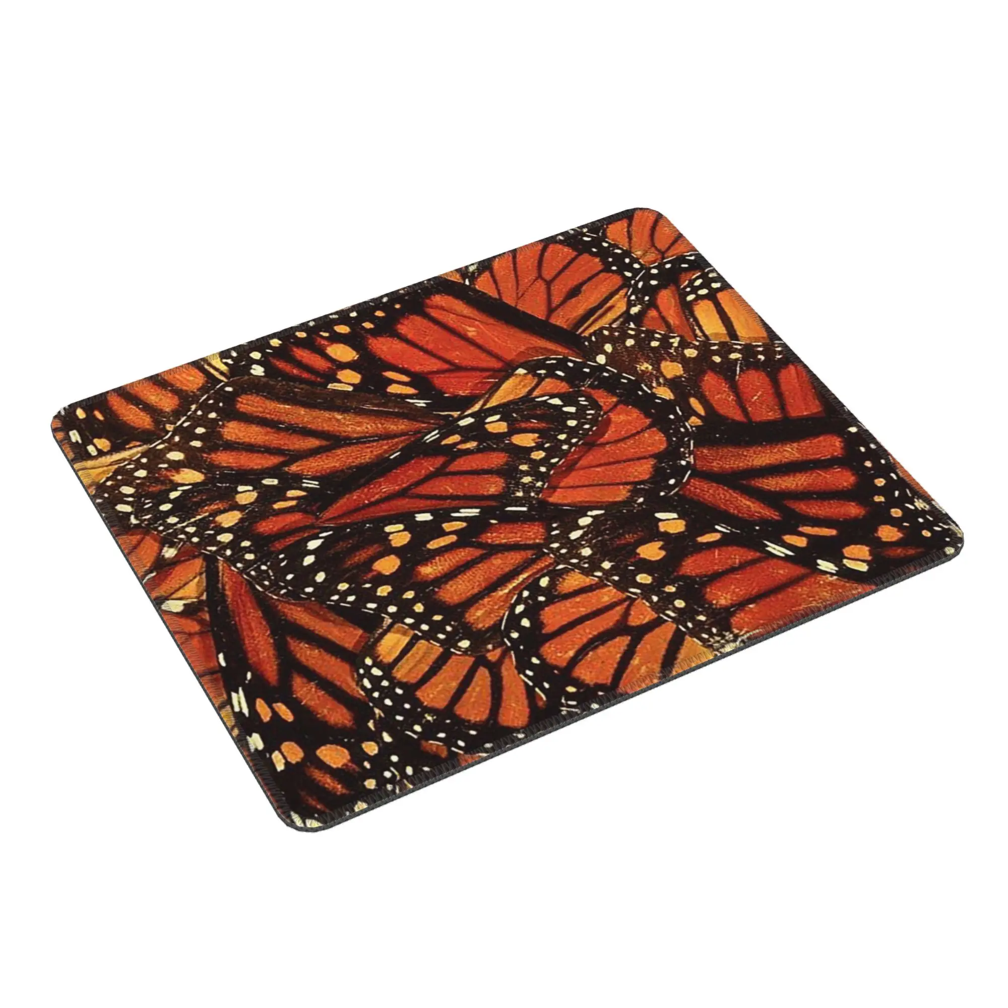 Orange Monarch Butterfly Mouse Pad Computer Keyboard Mouse Mat Gamer PC Laptop Desk Mat Office Accessories Table Mats