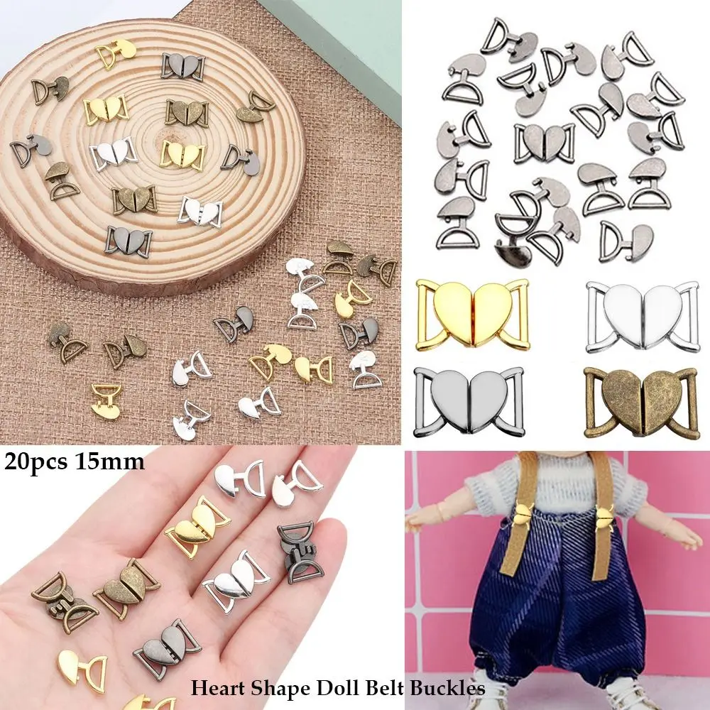 20pcs High Quality Mini Ultra-small 4 Colors Doll Bags Accessories Belt Buttons Tri-glide Buckle Diy Dolls Buckles