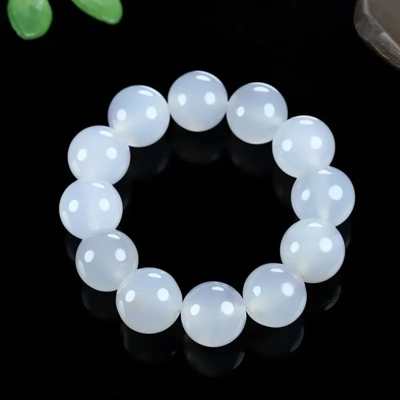 

Натуральный белый агат, микрофиолетовый прозрачный браслет, один круг, мужской и женский новый браслет, модный стиль