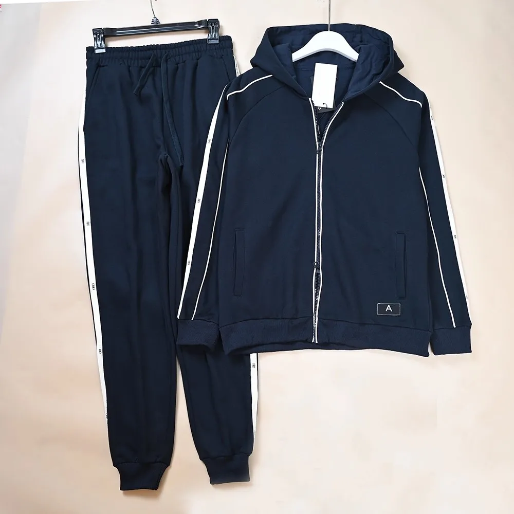 

Men's Sporty Casual Color Block Hooded Open Cardigan Sweatshirt Pants Set Long Sleeve Zipper Closure Autumn Spring Wear