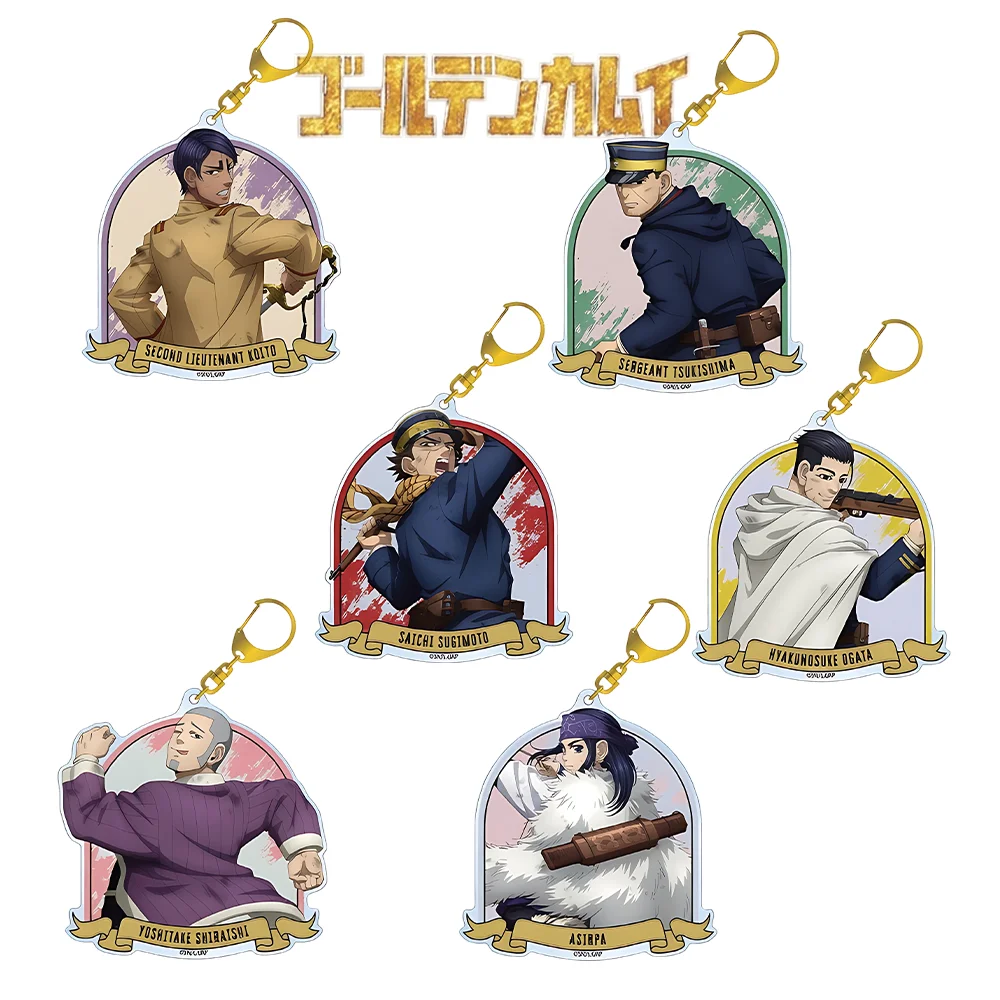 Golden Kamuy 6cm Acrylic Keychain Saichi Sugimoto and Asirpa Historical Anime Character Christmas Collectible Present