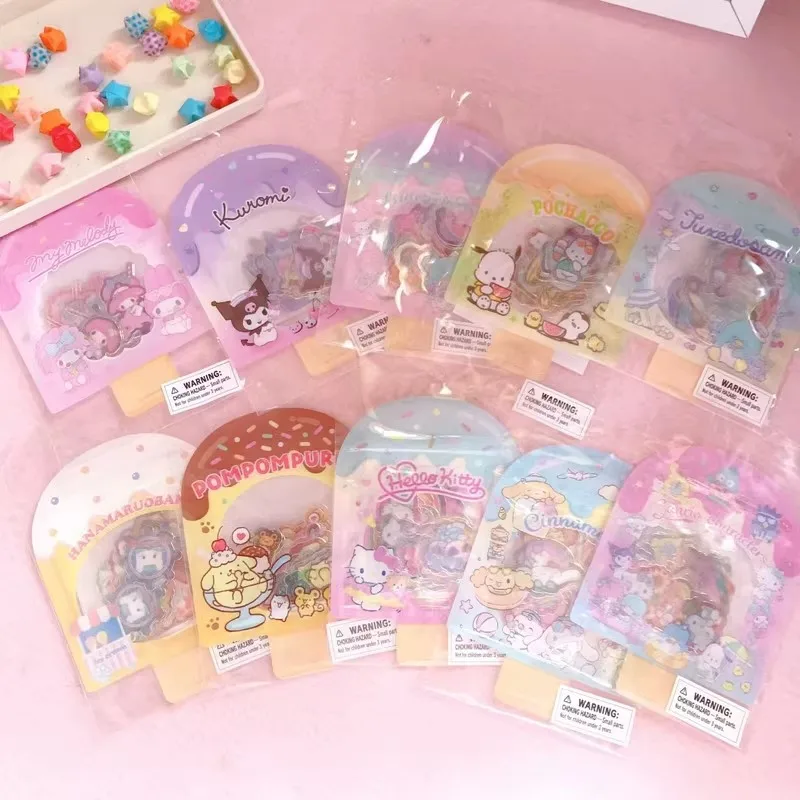 

Cartoon Kuromi Little Twin Star Kawaii Stickers Ice Cream Student Transparent Cinnamoroll Hand Account Diy Material Stickers