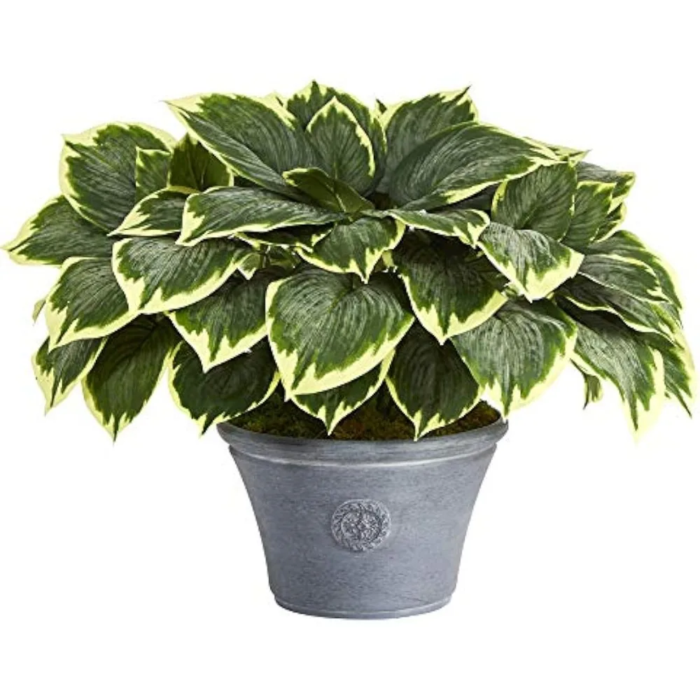 

Almost Natural 23 Inches. Mixed Colored Artificial Plants in Gray Flower Pots