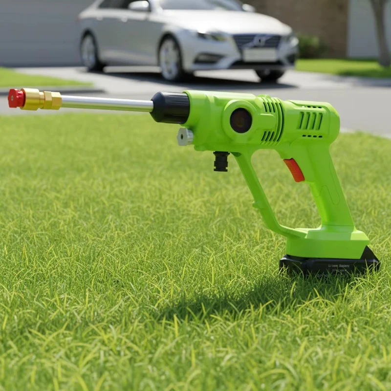 

Rechargeable high pressure, car wash pressure gun, battery type portable foam injector