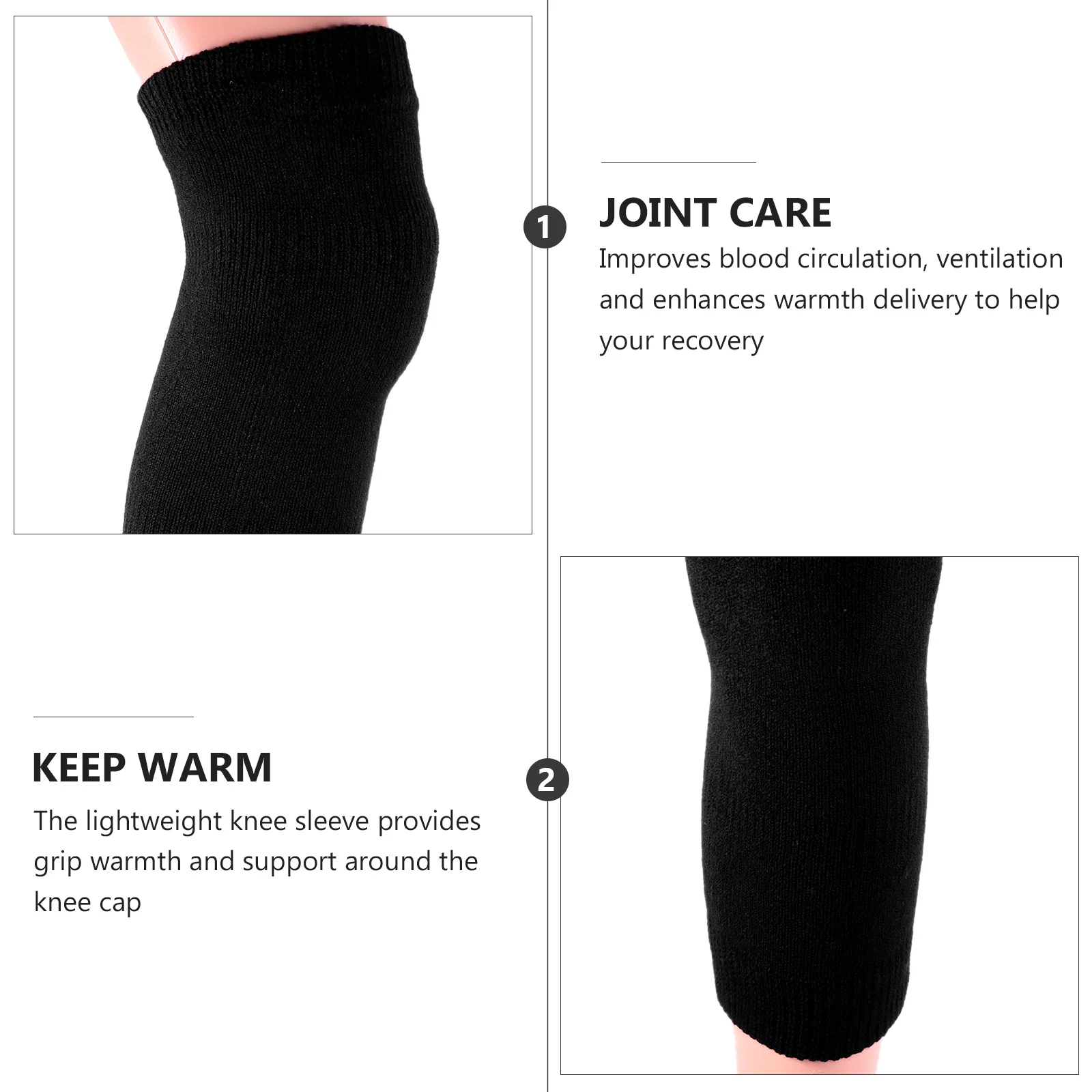 

1Pair Warm Kneelet Cashmere Knee Protector Sleeve Soft Brace Winter Outdoor Sports Knee Warmer Support Pads Brace