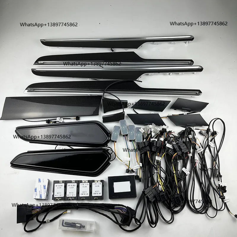 

Peiqi для Macan 2014-2022 64-цветные светодиодные лампы, автомобильное окружающее освещение, набор дверных панелей с подсветкой, декоративное атмосферное освещение