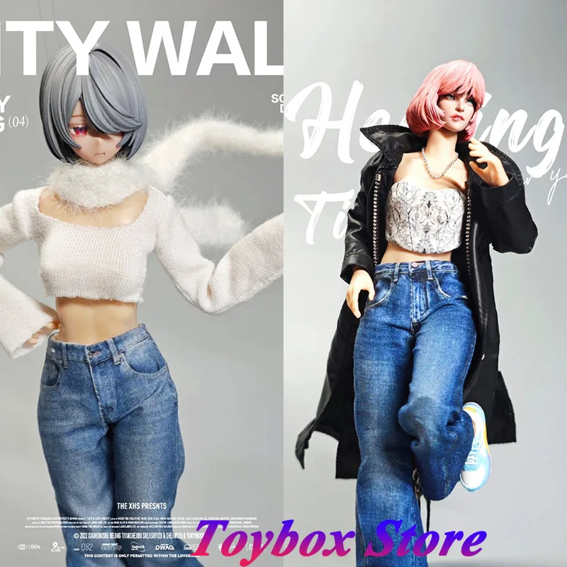 

1/12 Scale Female Soldier MIni Fashion Loose Jeans Clothes Accessory Toys For 6" Mobile Suit Girl Body Hobby Decoration