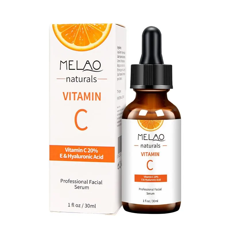 MELAO Vitamin C Facial Serum Anti Aging Whitening Brightening Dark Spots Freckle Remove Hyaluronic Acid Vitamin E 30ML