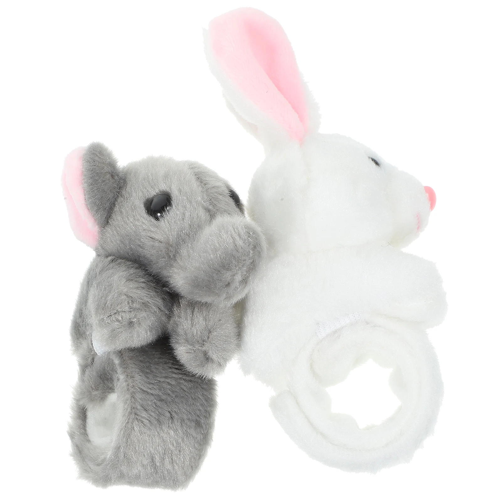 

2 Pcs Simulated Animal Bracelet Kids Party Favors Slap Bracelets Animals Huggers for Stuffed Slapband Rabbit Wrist