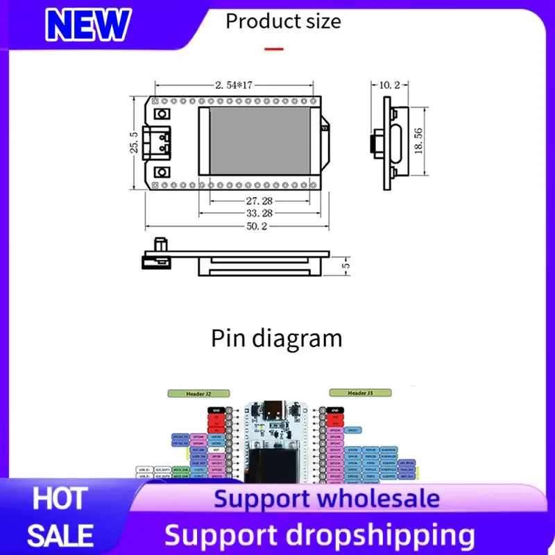 Kit Wifi OLED ESP32 adapté, écran OLED ESP 32, carte de développement Internet Wifi + Bluetooth pour Arduino, installation facile, facile à utiliser