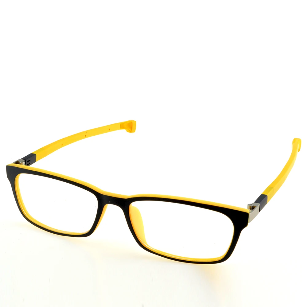 Clara Vida Limited!!! Passion Yellow Black Magnetic Joint Hanging Sport Strechable Legs Anti Shock Optical GLasses Frame