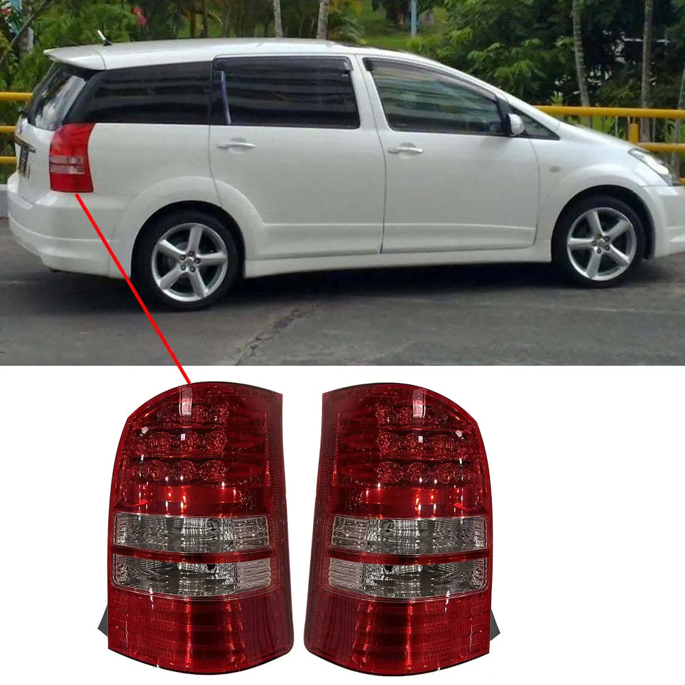 1 Pair Car Brake Lights For Toyota Wish NZE10 2001 To 2005 Automobile Taillights Turn Signals