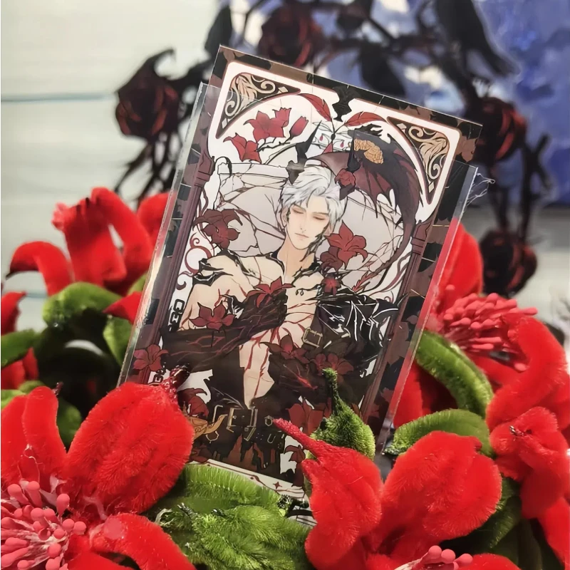 Novo periférico feito por leque para amor e espaço profundo qin che feito sob encomenda estilo anime cartões de alta estética de face única um ótimo presente