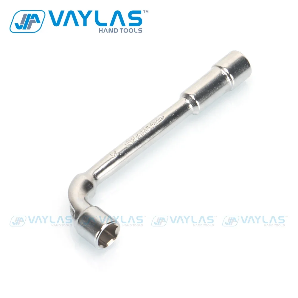 12mm L Type Angled Socket Wrench Spanner With Thru Hole, Chome Vanadium