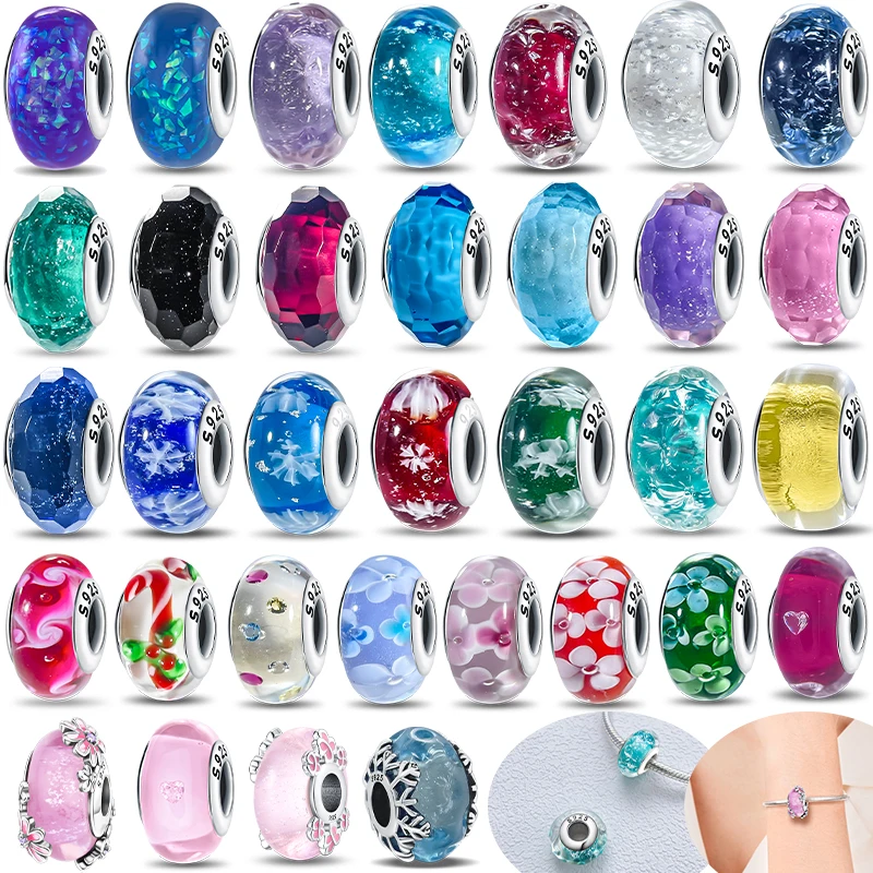 Perle de verre de Murano particulière papillon coloré ciel étoilé perles idéal pour Bracelet femmes bricolage cadeau accessoires de Murano bijoux